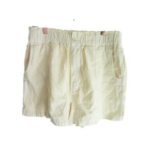 Madewell Pull on Paperbag Shorts in Off White Ivory Cream 27 NWOT